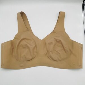 EUC Honeylove V-Neck Seamless Wireless Bra Nude Womens Size 2XL-42 C-F Comfort